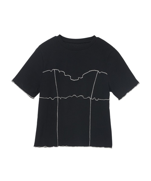 fifth(フィフス)の「カットリブ配色メロープルオーバー(Tシャツ/カットソー・レディース・アイボリー/ブラック・M)」の11枚目の写真