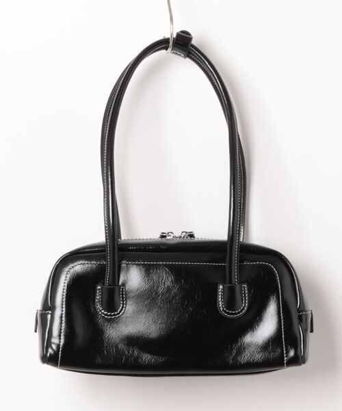 H.TOKYO（エイチトウキョウ）の「レザー調ミニボストンバッグ（ハンドバッグ・レディース・ベージュ/ライトブラウン/ブラック・FREE）」の5枚目の写真