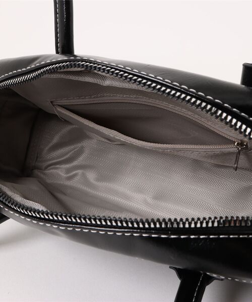 H.TOKYO（エイチトウキョウ）の「レザー調ミニボストンバッグ（ハンドバッグ・レディース・ベージュ/ライトブラウン/ブラック・FREE）」の7枚目の写真