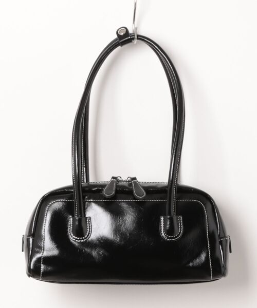 H.TOKYO（エイチトウキョウ）の「レザー調ミニボストンバッグ（ハンドバッグ・レディース・ベージュ/ライトブラウン/ブラック・FREE）」の15枚目の写真