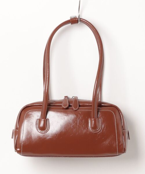 H.TOKYO（エイチトウキョウ）の「レザー調ミニボストンバッグ（ハンドバッグ・レディース・ベージュ/ライトブラウン/ブラック・FREE）」の16枚目の写真