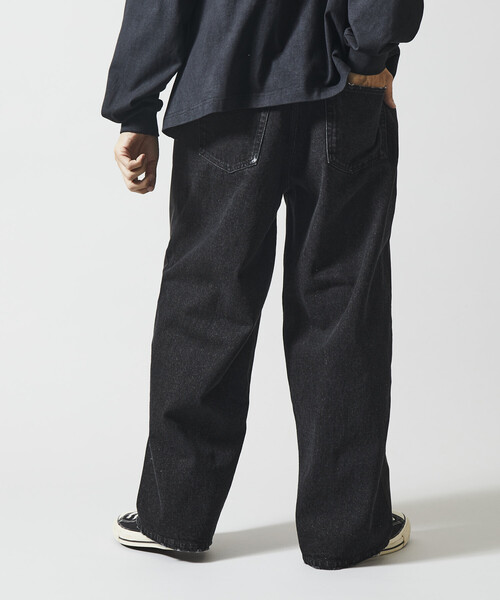 Firsthand（ファーストハンド）の「Firsthand/ファーストハンド チノデニム ドッキングパンツ / ワイドストレートパンツ（チノパンツ・メンズ・ベージュ/ブラック・MEDIUM/LARGE）」の21枚目の写真