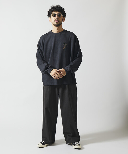 Firsthand（ファーストハンド）の「Firsthand/ファーストハンド チノデニム ドッキングパンツ / ワイドストレートパンツ（チノパンツ・メンズ・ベージュ/ブラック・MEDIUM/LARGE）」の17枚目の写真