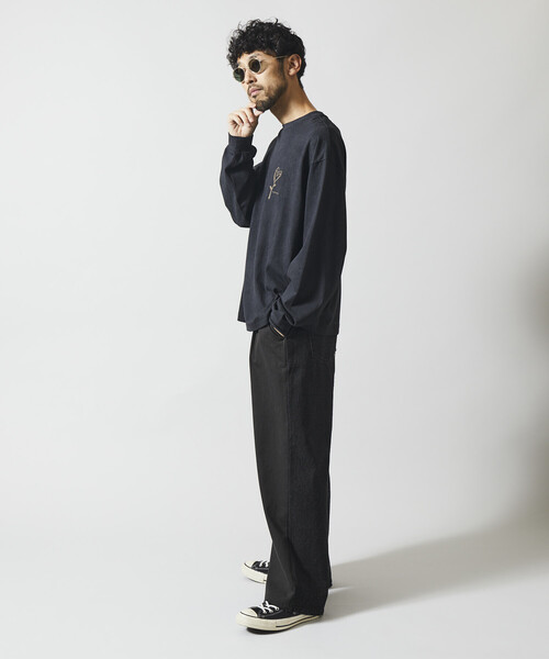 Firsthand（ファーストハンド）の「Firsthand/ファーストハンド チノデニム ドッキングパンツ / ワイドストレートパンツ（チノパンツ・メンズ・ベージュ/ブラック・MEDIUM/LARGE）」の19枚目の写真