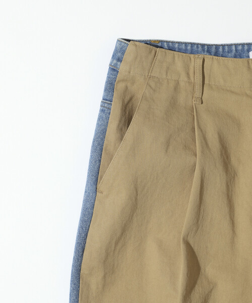 Firsthand（ファーストハンド）の「Firsthand/ファーストハンド チノデニム ドッキングパンツ / ワイドストレートパンツ（チノパンツ・メンズ・ベージュ/ブラック・MEDIUM/LARGE）」の11枚目の写真
