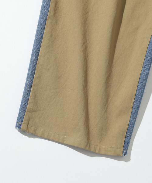 Firsthand（ファーストハンド）の「Firsthand/ファーストハンド チノデニム ドッキングパンツ / ワイドストレートパンツ（チノパンツ・メンズ・ベージュ/ブラック・MEDIUM/LARGE）」の12枚目の写真