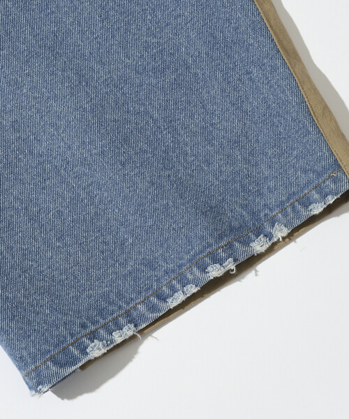 Firsthand（ファーストハンド）の「Firsthand/ファーストハンド チノデニム ドッキングパンツ / ワイドストレートパンツ（チノパンツ・メンズ・ベージュ/ブラック・MEDIUM/LARGE）」の15枚目の写真