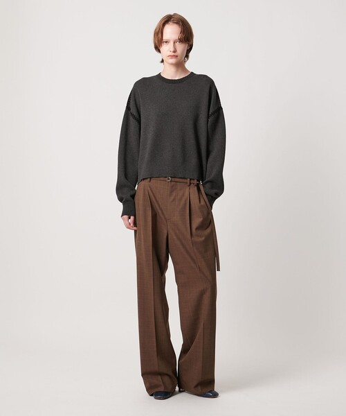 AEWEN MATOPH（イウエン マトフ）の「＜AEWEN MATOPH＞コットンカシミヤ クラムステッチニット（ニット/セーター・レディース・ダークグレー/ライラック/ナチュラル・FREE）」の12枚目の写真