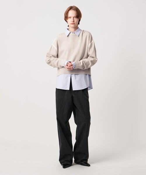 AEWEN MATOPH（イウエン マトフ）の「＜AEWEN MATOPH＞コットンカシミヤ クラムステッチニット（ニット/セーター・レディース・ダークグレー/ライラック/ナチュラル・FREE）」の14枚目の写真