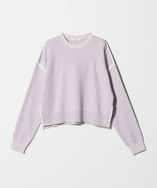 AEWEN MATOPH（イウエン マトフ）の「＜AEWEN MATOPH＞コットンカシミヤ クラムステッチニット（ニット/セーター・レディース・ダークグレー/ライラック/ナチュラル・FREE）」の11枚目の写真