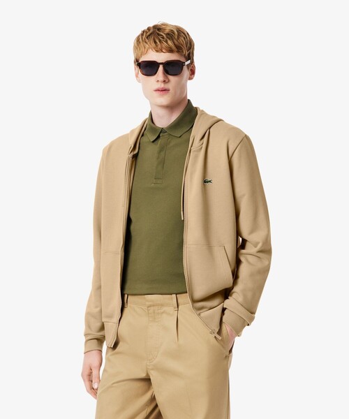 LACOSTE（ラコステ）の「エッセンシャルジップスウェットフーディー（パーカー・メンズ・ブラック/ベージュ/ネイビー・2/3/5/4/6）」の2枚目の写真