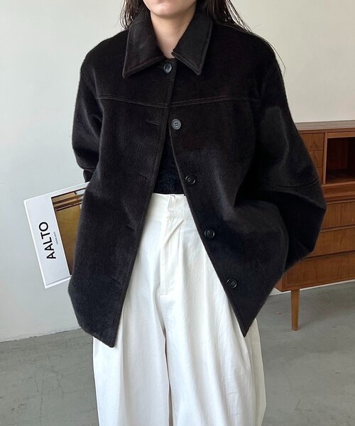 セール】ホースファーハーフコート（その他アウター）｜CAPRICIEUX LE