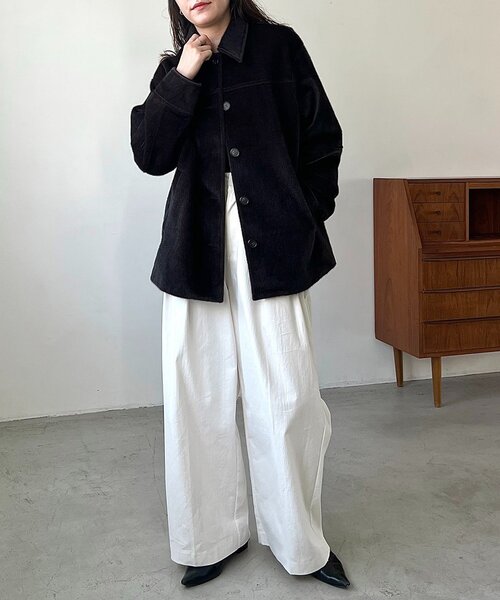 セール】ホースファーハーフコート（その他アウター）｜CAPRICIEUX LE