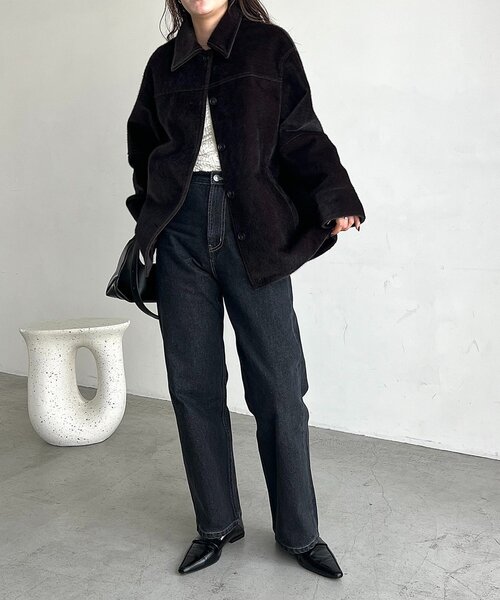 セール】ホースファーハーフコート（その他アウター）｜CAPRICIEUX LE