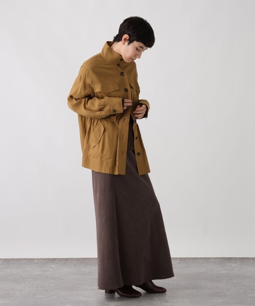 studio CLIP(スタディオクリップ)の「《ウタオ》フィブリルIラインスカート(スカート・レディース・シルバーグレー/ダークブラウン・MEDIUM/LARGE)」の20枚目の写真