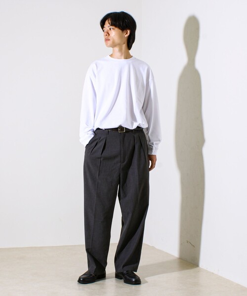 DISCUS(ディスカス)の「【6色展開/UNISEX/ベーシック】【DISCUS】USA綿ブレンド ヘビーウエイトロンT(Tシャツ/カットソー・メンズ・ブラック/グレイッシュベージュ/杢グレー/ホワイト/ライトグレー/ネイビー・M/L/XL)」の7枚目の写真