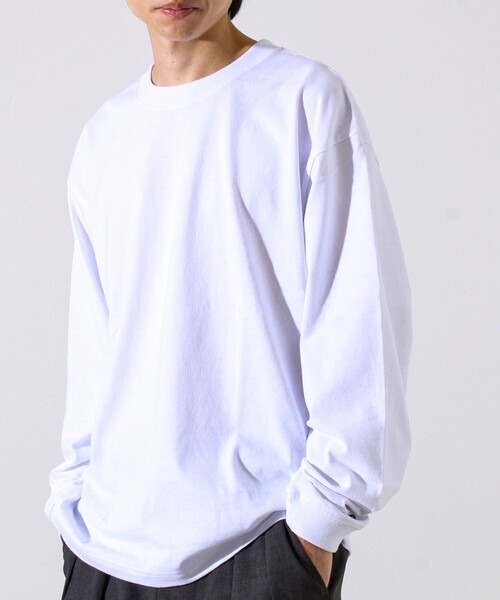 DISCUS(ディスカス)の「【6色展開/UNISEX/ベーシック】【DISCUS】USA綿ブレンド ヘビーウエイトロンT(Tシャツ/カットソー・メンズ・ブラック/グレイッシュベージュ/杢グレー/ホワイト/ライトグレー/ネイビー・M/L/XL)」の8枚目の写真