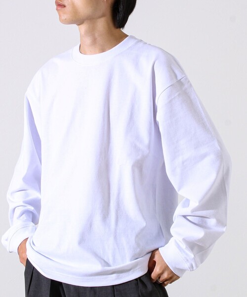 DISCUS(ディスカス)の「【6色展開/UNISEX/ベーシック】【DISCUS】USA綿ブレンド ヘビーウエイトロンT(Tシャツ/カットソー・メンズ・ブラック/グレイッシュベージュ/杢グレー/ホワイト/ライトグレー/ネイビー・M/L/XL)」の10枚目の写真