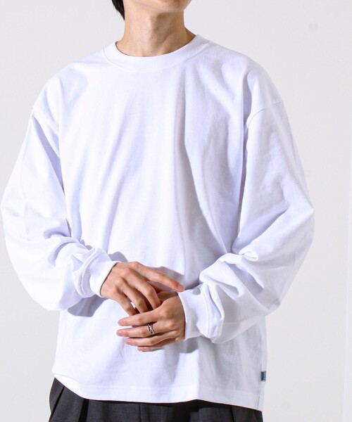 DISCUS(ディスカス)の「【6色展開/UNISEX/ベーシック】【DISCUS】USA綿ブレンド ヘビーウエイトロンT(Tシャツ/カットソー・メンズ・ブラック/グレイッシュベージュ/杢グレー/ホワイト/ライトグレー/ネイビー・M/L/XL)」の11枚目の写真