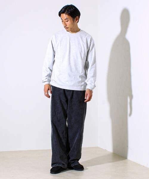 DISCUS(ディスカス)の「【6色展開/UNISEX/ベーシック】【DISCUS】USA綿ブレンド ヘビーウエイトロンT(Tシャツ/カットソー・メンズ・ブラック/グレイッシュベージュ/杢グレー/ホワイト/ライトグレー/ネイビー・M/L/XL)」の15枚目の写真