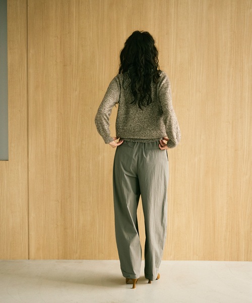 Lutim by u(ルチバイユー)の「Mixed melange polo knit / ミックスメランジポロニット(ニット/セーター・レディース・ブラウン/グレー/ベージュ・FREE)」の10枚目の写真