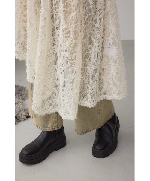 AZUL by moussy（アズールバイマウジー）の「【WEB限定再入荷】トラックソールサイドゴアブーツ（ブーツ・レディース・ブラック・LARGE/SMALL/MEDIUM/LL）」の11枚目の写真