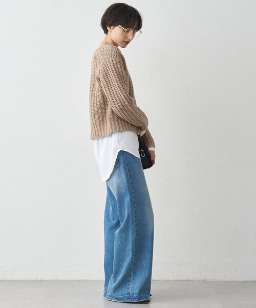 LOUNGEDRESS（ラウンジドレス）の「ゴールドボタンニットカーデ（ニット/セーター・レディース・ベージュ/ネイビー・FREE）」の15枚目の写真