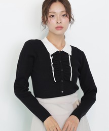 ◇フロントフリルニット