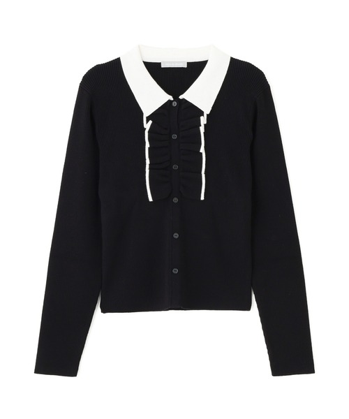 JILL by JILL STUART（ジルバイジルスチュアート）の「◇フロントフリルニット（ニット/セーター・レディース・ホワイト/ネイビー/ブラック・FREE）」の12枚目の写真