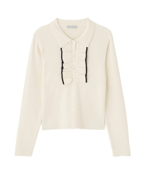 JILL by JILL STUART（ジルバイジルスチュアート）の「◇フロントフリルニット（ニット/セーター・レディース・ホワイト/ネイビー/ブラック・FREE）」の10枚目の写真