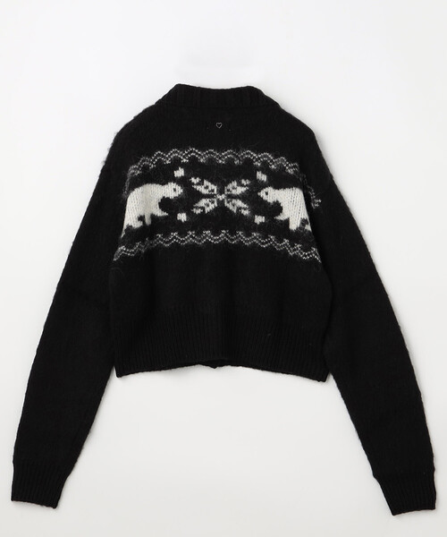 BASICKS/ベイシックス Heart Nordic Short Cardigan / S4.5-0805W