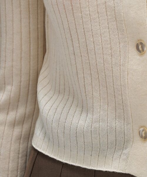 cloenc（クロエンス）の「【手洗い可】シルクカシミヤ混ポロニットカーディガン（カーディガン/ボレロ・レディース・ブラック系8/グレー系4/ホワイト系9/ブラウン系8・02）」の9枚目の写真