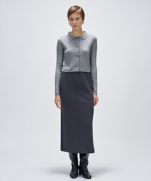 cloenc（クロエンス）の「【手洗い可】シルクカシミヤ混ポロニットカーディガン（カーディガン/ボレロ・レディース・ブラック系8/グレー系4/ホワイト系9/ブラウン系8・02）」の19枚目の写真