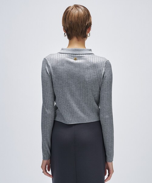 cloenc（クロエンス）の「【手洗い可】シルクカシミヤ混ポロニットカーディガン（カーディガン/ボレロ・レディース・ブラック系8/グレー系4/ホワイト系9/ブラウン系8・02）」の22枚目の写真