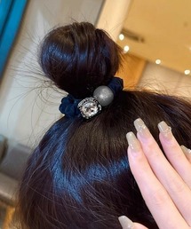 Miniministore(ミニミニストア)のビジュー付き ヘアゴム レディース 上品(ヘアゴム)