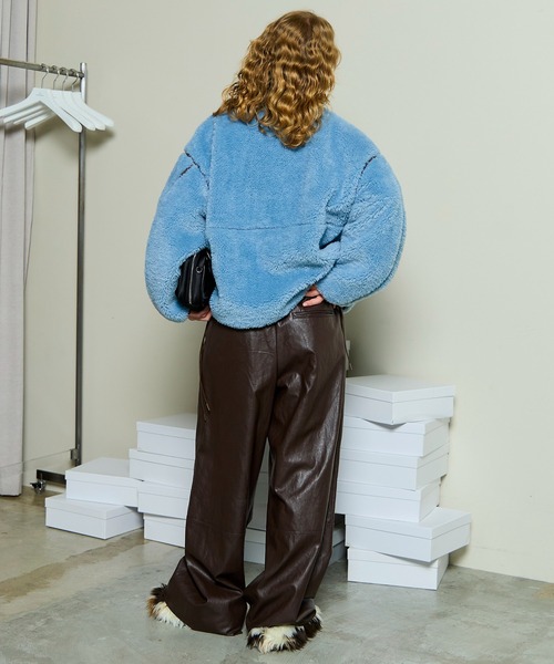 MAISON SPECIAL(メゾンスペシャル)の「Boa Blouson / ボアブルゾン(ブルゾン・レディース・ブルー/ブラック/アイボリー・FREE)」の8枚目の写真