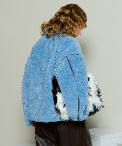 MAISON SPECIAL(メゾンスペシャル)の「Boa Blouson / ボアブルゾン(ブルゾン・レディース・ブルー/ブラック/アイボリー・FREE)」の15枚目の写真