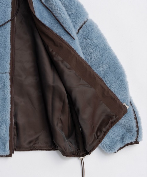 MAISON SPECIAL(メゾンスペシャル)の「Boa Blouson / ボアブルゾン(ブルゾン・レディース・ブルー/ブラック/アイボリー・FREE)」の22枚目の写真