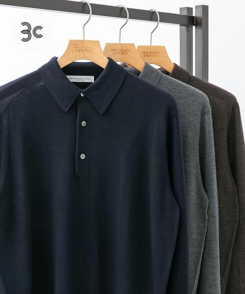 URBAN RESEARCH DOORS(アーバンリサーチドアーズ)の「LIFE STYLE TAILOR マシンウォッシャブルハイゲージニットポロ(シャツ/ブラウス・メンズ・ブラウン系その他/ネイビー/グレー系その他・MEDIUM/LARGE)」の1枚目の写真