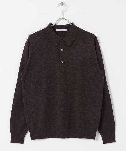 URBAN RESEARCH DOORS(アーバンリサーチドアーズ)の「LIFE STYLE TAILOR マシンウォッシャブルハイゲージニットポロ(シャツ/ブラウス・メンズ・ブラウン系その他/ネイビー/グレー系その他・MEDIUM/LARGE)」の12枚目の写真