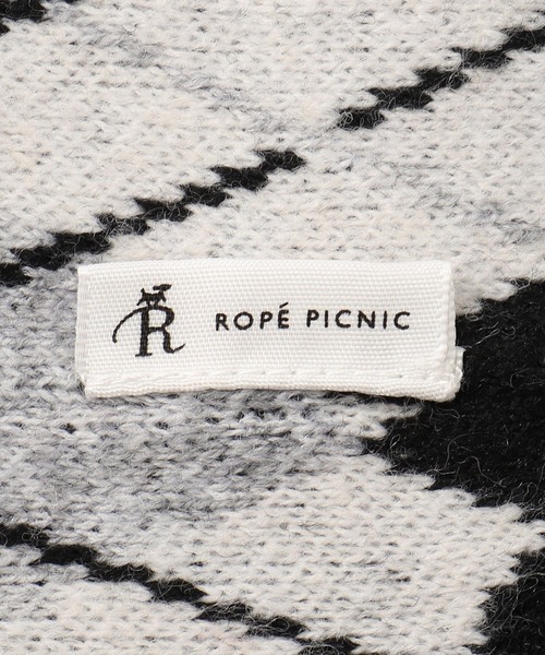 ROPE' PICNIC(ロペピクニック)の「【DOG】アーガイルニットプルオーバー(ペットウェア・レディース・ブラック/ベージュ・M size/L/M/S)」の8枚目の写真