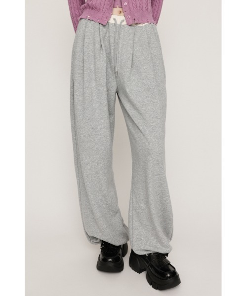 SLY（スライ）の「W WAIST CUT PANTS ダブルウエスト カット パンツ 秋服 冬服（スラックス・レディース・ライトブラック/ネイビー/杢グレー・FREE）」の3枚目の写真