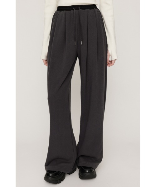 SLY（スライ）の「W WAIST CUT PANTS ダブルウエスト カット パンツ 秋服 冬服（スラックス・レディース・ライトブラック/ネイビー/杢グレー・FREE）」の2枚目の写真