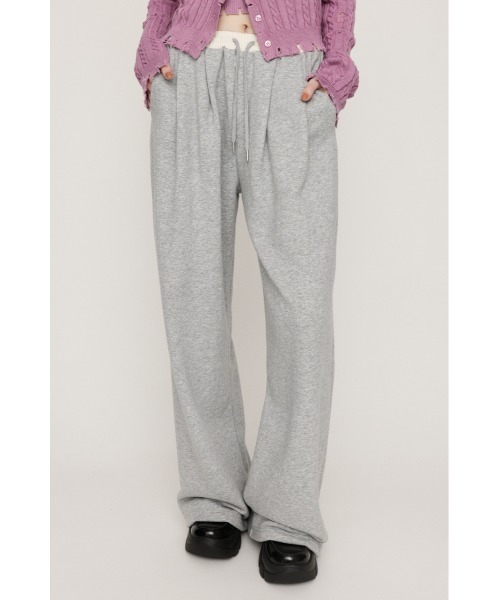 SLY（スライ）の「W WAIST CUT PANTS ダブルウエスト カット パンツ 秋服 冬服（スラックス・レディース・ライトブラック/ネイビー/杢グレー・FREE）」の9枚目の写真