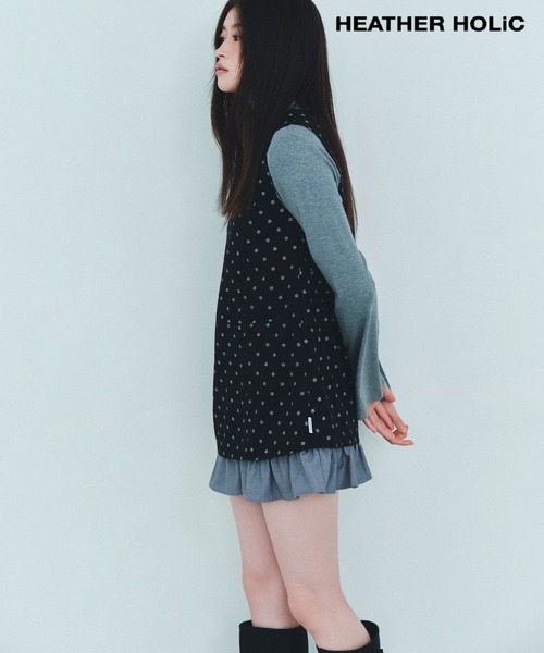 Heather(ヘザー)の「HOLiC 2WAYフリルミニジャンスカ 598416(ワンピース・レディース・グレー/ブラック系その他・FREE)」の4枚目の写真