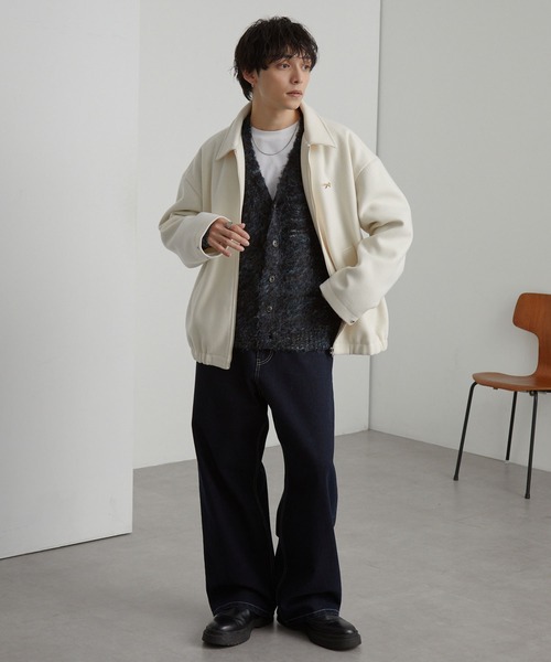 ミックスカラー オーバーサイズ シャギーニット カーディガン MONO