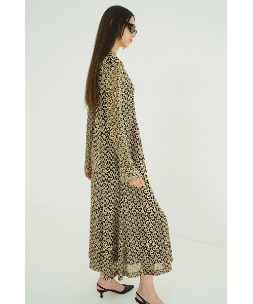 CLANE 3D FLOWER LACE SLASH NECK ONEPIECE 19112-5092