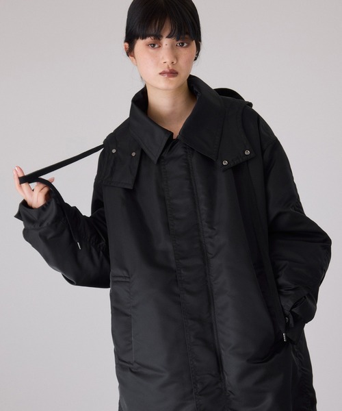 ボンバーツイルフーディコート/撥水（ナイロンジャケット）｜ADAM ET