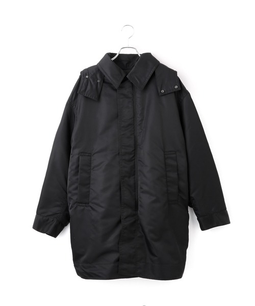 アダムエロぺ　ボンバーツイルフーディコート　新品　ブラック ADAM ET ROPÉ FEMME(アダム エ ロペ ファム) / ボンバーツイルフーディ
