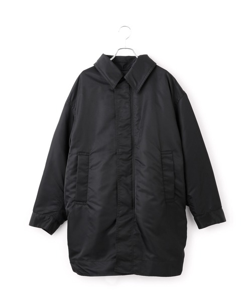 アダムエロぺ　ボンバーツイルフーディコート　新品　ブラック ボンバーツイルフーディコート/撥水（ナイロンジャケット）｜ADAM ET